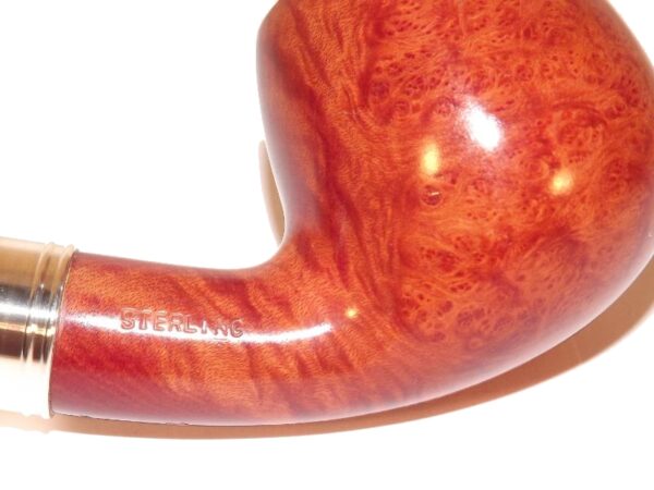 Brebbia pipa Sterling Ambra 834 Bent Apple - Image 4