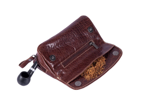 Alpenleder Michl pipatáska 1 pipának - brandy - Image 2