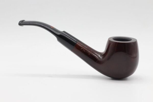 Lorenzo pipa Filtro 290 Walnut Polish Bent - Image 2