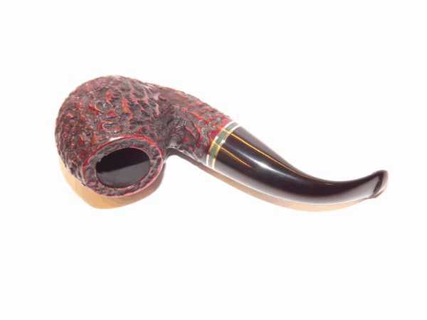 Peterson pipa Emerald XL02 Rustic P-lip Bent Apple - Image 2