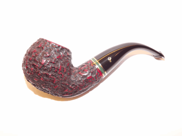 Peterson pipa Emerald XL02 Rustic P-lip Bent Apple - Image 3