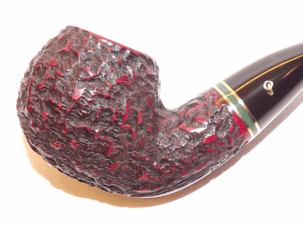 Peterson pipa Emerald XL02 Rustic P-lip Bent Apple - Image 5