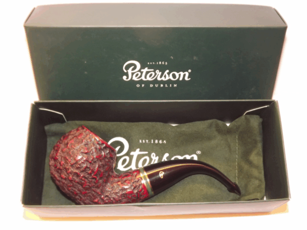 Peterson pipa Emerald XL02 Rustic P-lip Bent Apple - Image 6