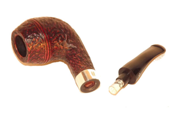 Peterson pipa Sherlock Holmes Deerstalker P-lip Rustic Bent Rhodesian - Image 6