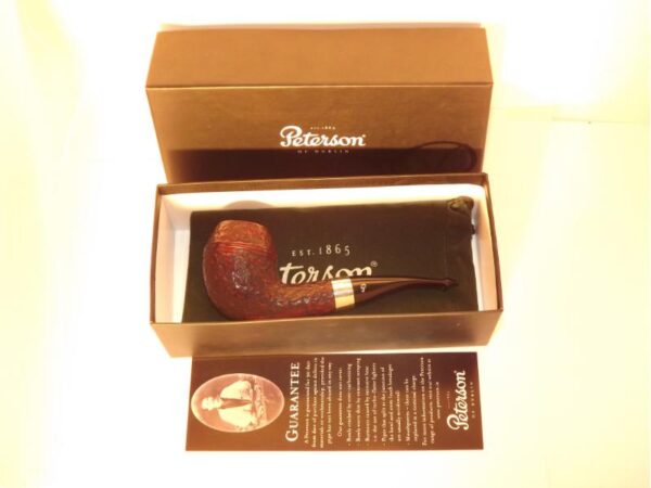 Peterson pipa Sherlock Holmes Deerstalker P-lip Rustic Bent Rhodesian - Image 7
