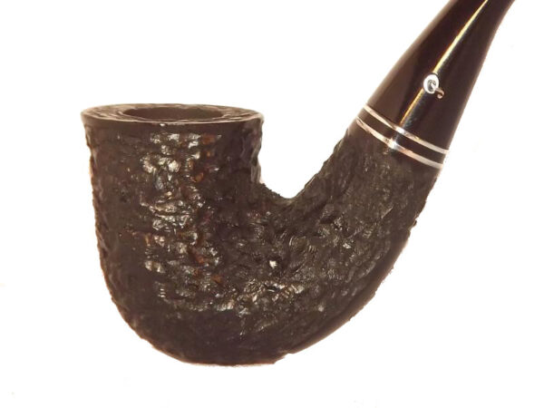 Peterson pipa Killarney 05 Black Rustic P-lip Bent Dublin - Image 2