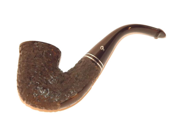 Peterson pipa Killarney 05 Black Rustic P-lip Bent Dublin - Image 3