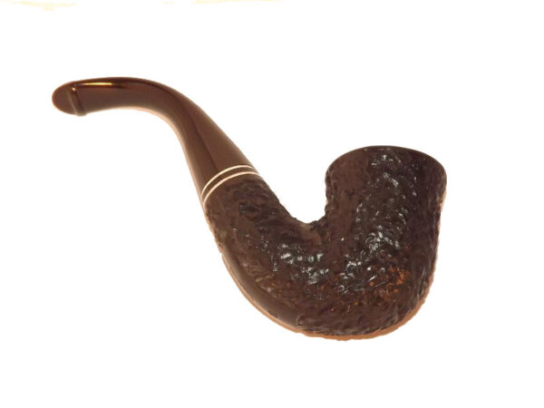 Peterson pipa Killarney 05 Black Rustic P-lip Bent Dublin - Image 4