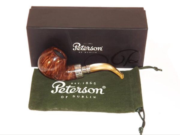 Peterson pipa Spigot Silver XL02 Flame Grain F-lip - Image 6
